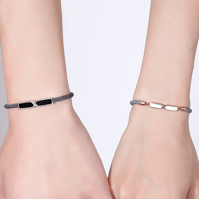 Silver Couple Bracelet